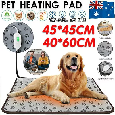 $8.99 • Buy Pet Electric Heat Heated Heating Heater Pad Mat Blanket Bed Dog Cat Bunny AU