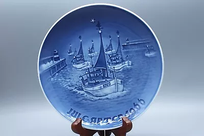 B&G Copenhagen 1966 Christmas Plate Copenhagen Christmas Denmark 7  Blue White • $8