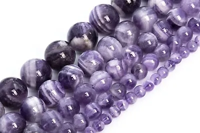 Natural Dog Teeth Amethyst Beads Grade AA Round Loose Beads 4/5-6/7-8/10/11-12MM • $6.59