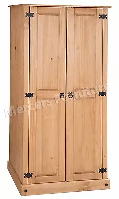 Corona Wardrobe 2 Door Budget Mexican Bedroom Solid Pine By Mercers Furniture® • £188.99