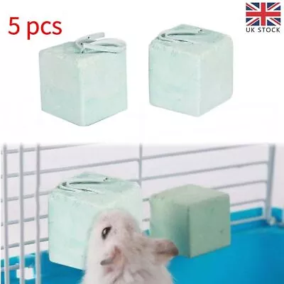 5PCS Hamster Rabbit Rat Guinea-pig Calcium Mineral Chew Cube Teeth Grinding Toys • £5.38