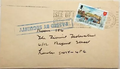 Isle Of Man 1974 Cover To Zionist Federation + Passed By Security X Ray Cachet • $12.32