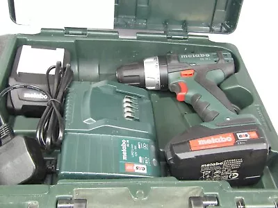 Metabo Combi Drill SB 18L Set 2 Batteries Charger Drills & Accessories Kit. • £100