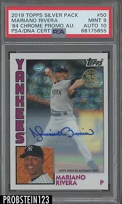 2019 Topps Silver Pack '84 Chrome Promo Mariano Rivera /10 PSA 9 PSA/DNA 10 AUTO • $102.50