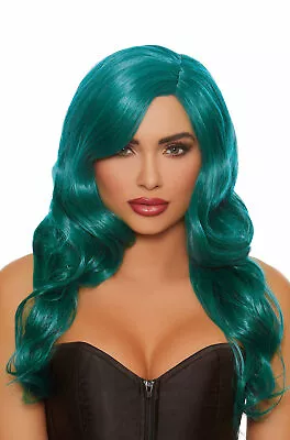 Long Wavy Teal Mermaid Wig • $15.95