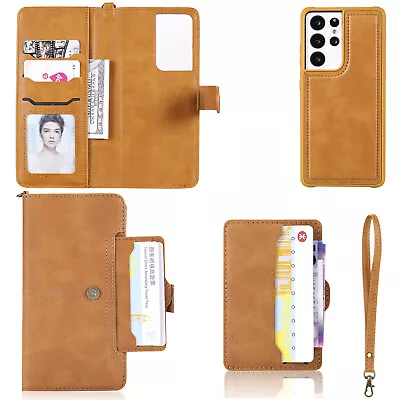 Luxury Two-in-one PU Leather Flip Wallet Case Cover For Samsung S21 S20 Note 20 • $16.49