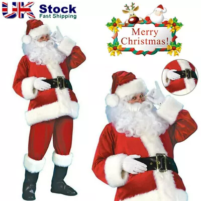 £15.95 • Buy Adults Deluxe Santa Claus Costume Choice Father Christmas Xmas Fancy Dress