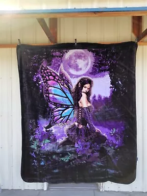 Fairy Full Moon Fairy Fantasy Mythical Queen Size Blanket • $58.23