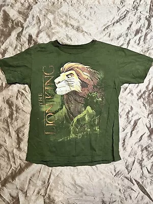 Disney Lion King Simba Adult Size LARGE Dark Green T-shirt Graphic Print Tee Shi • $16