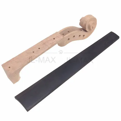 DIY 4/4 Full Size Unfinished Maple Violin Neck And Ebony Fingerboard • $11.64