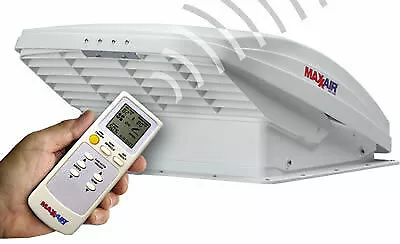 MaxxFan MaxxAir 12 Volt RV Trailer Roof Vent Fan White Lid W/ Remote 00-07000K • $484.82