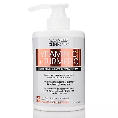 Advanced Clinicals Vitamin C & Turmeric Brightening Face & Body Cream - NEW • $16.99