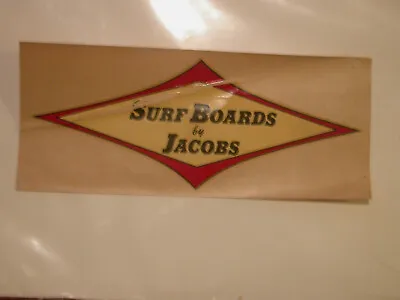 Vintage Jacobs Surfboards Decal Early 60's • $99