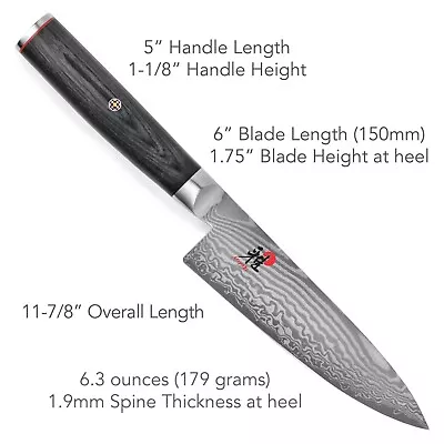 NEW ZWILLING Miyabi Kaizen II 6’ Chef’s Knife Japanese  • $180