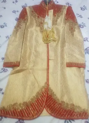 Indian Sherwani RRP £749.00 Wedding Outfit Groom Asian Punjabi Mens Clothes Sale • £299.99