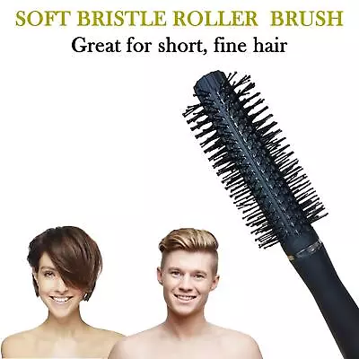 Roller Round Hair Brush For Men & Women Short Hair Volumising Blow Drying Quiff • £6.79