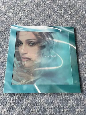 Madonna Ray Of Light Blue Holographic 3D Lenticular Vinyl Sleeve. Mint & Unused. • £75
