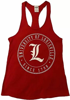 ❤️Victoria’s Secret PINK UNIVERSITY OF LOUISVILLE Racerback Tank Top-Red-Size XS • $2.50