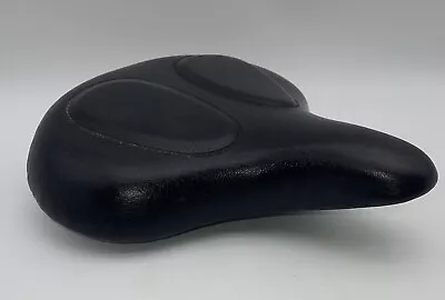 Vintage OEM SCHWINN Oversized Black Cushioned Cruiser BICYCLE SEAT / Nice Shape • $19.95