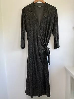 EUC J Jill Wrap Dress Stretch Knee Length Women’s Large • $29.99