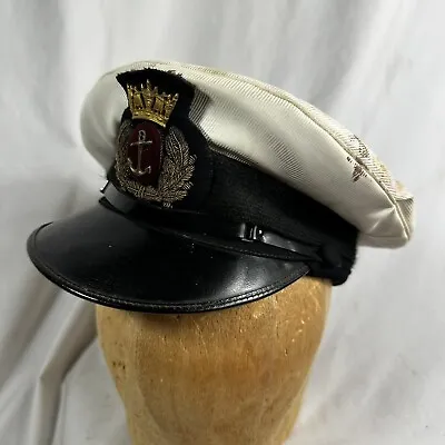 WWII British Australian Made Marine Merchant Navy Officer Visor Hat • $175