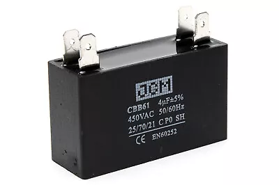 Cbb61  Motor Capacitor 4uf 450vac 4 Uf 450v Ac Fan Electric 4mfd Mfd • $8.95