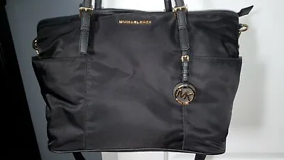 Immaculate Michael Kors Black Diaper Bag With Gold Buckles • $160