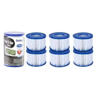 6 X BRAND NEW Bestway Lazy Lay-z-Spa Filters VI Cartridge - Hot Tub - Spa   • £17.95