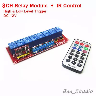 12V 8 CH Channel IR Infrared Wireless Remote Control Switch Relay Module Board • $11.32