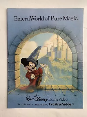 Walt Disney Home Video Catalogue Very Rare VHS Era Shop Promo Black Diamond • $10.02