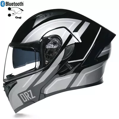 DOT Bluetooth Flip Up Motocycle Helmet Modular Dual Lens Street Moto ATV Helmet • $84.89