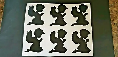 £2.60 • Buy 6 X Fairy / Angel Small Vinyl Decal Stickers Crafts Wine Bottle Wall Glasses F.P