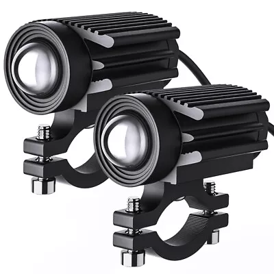 £19.99 • Buy 2Pcs Dual Color Motorcycle Motorbike Driving Spot Lights LED Headlight Fog Lamp 