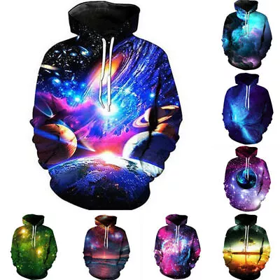 3D Print Mens Casual Hoodie Blouse Pullover Sweatshirt Jumper Tops Jacket Coat • £20.99