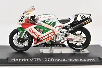 IXO Deagostini 1:24 Honda VTR1000 Colin Edwards 2000 Model Motorbike Motorcycle • £10.99