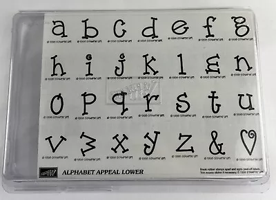 NOS/Vtg 1998 STAMPIN’ UP Alphabet Appeal Lower Case Mounted Rubber Stamp Set NEW • $18