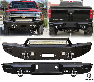 Vijay Front Bumper W/ Winch Plate For2015-2019 Chevrolet Silverado 2500HD/3500HD • $809.99