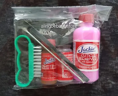 Manicure Set : Cuticle Remover Acetone Merthiolate Brush Pusher & Nail File • $12.50