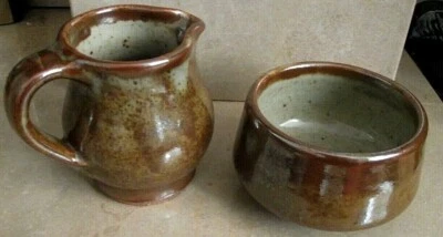 £19.99 • Buy Studio Pottery Aylesford Priory Jug & Bowl Impress Mark The Friars Vintage Leach