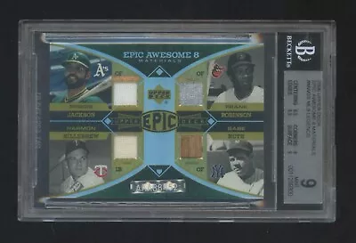 8x Hof Game Used Bat/jersey #ed 10/10 Babe Ruth-williams-griffey Jr-schmidt +++ • $1499.99