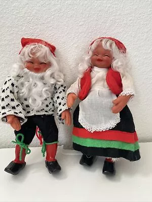 Vintage Norwegian ARNE HASLE ASKIM NORGE Christmas Elf Gnome Dolls Shelf Sitters • $130