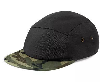 New 'camouflage Peak' 5 Panel Cap Baseball Golf Snapback Era Peak Camo Army Hat • £9.99