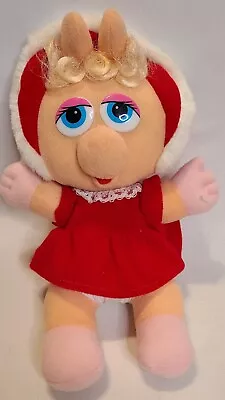 Miss Piggy Baby Christmas 1987 Plush Doll Ms. Claus Vintage Muppets • $13