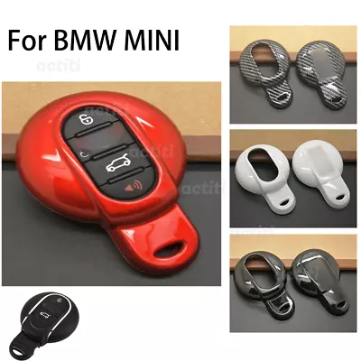 ABS Plastic Remote Car Key Fob Cover Chain Ring Case For Mini Cooper Countryman • $18.50