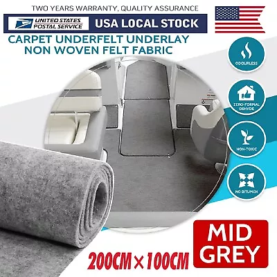 22Sqft Mid Gray Boat/Marine Non Woven Carpet Marine Grade Boat Carpet Patio Deck • $16.99