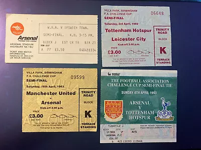 4 X FA Cup Semi-final Tickets 1978 1982 1983  & 1993 • £4.44