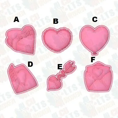 $10 • Buy Valentines Day Cookie Cutter & Embosser Fondant Love 