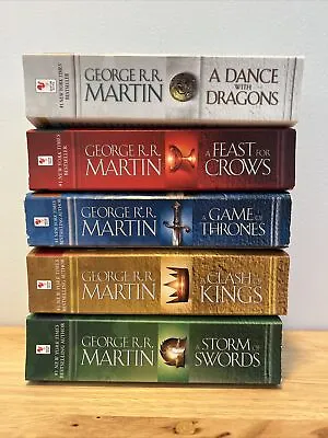 George R. R. Martin A Song Of Ice And Fire  5-Book Paperback Set (No Box) • $25