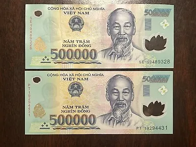 1 MILLION 1000000 VIETNAMESE DONG 2x 500000 SUPER FAST SHIPPING Authentic VND • $69.99