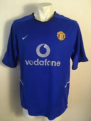 MANCHESTER UNITED 2002 2003 NIKE FOOTBALL 3rd SHIRT SOCCER RED VODAFONE ENGLAND • $49.99